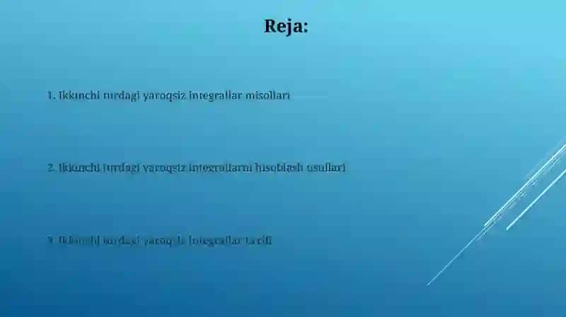 Ikkinchi tur xosmas integrallar 2
