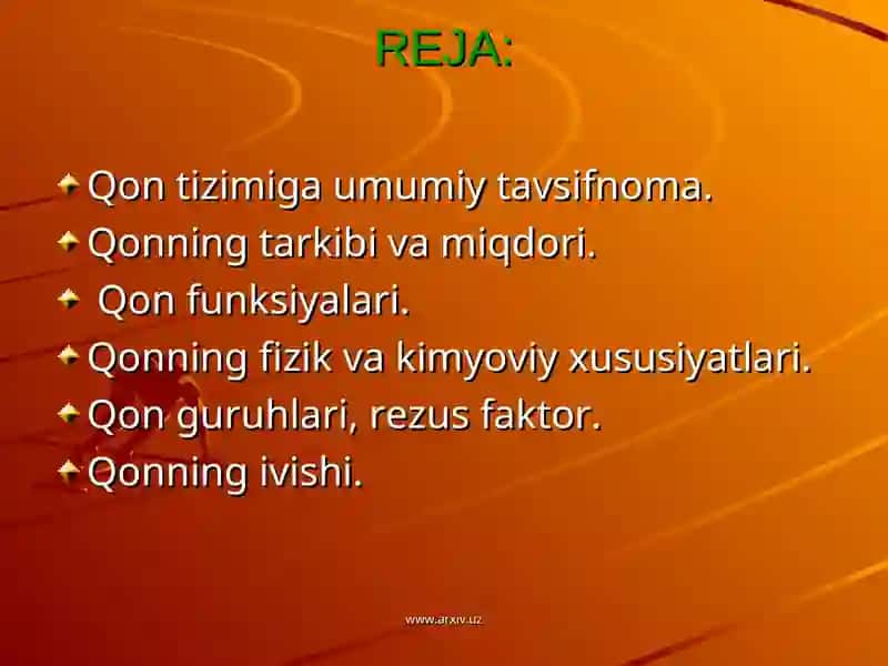 Qon fizik kimyoviy hususiyatlari 2