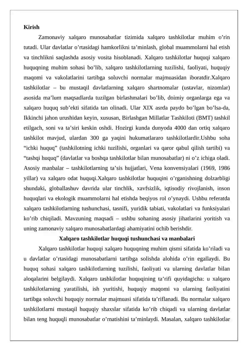 Xalqaro tashkilotlar huquqi 2