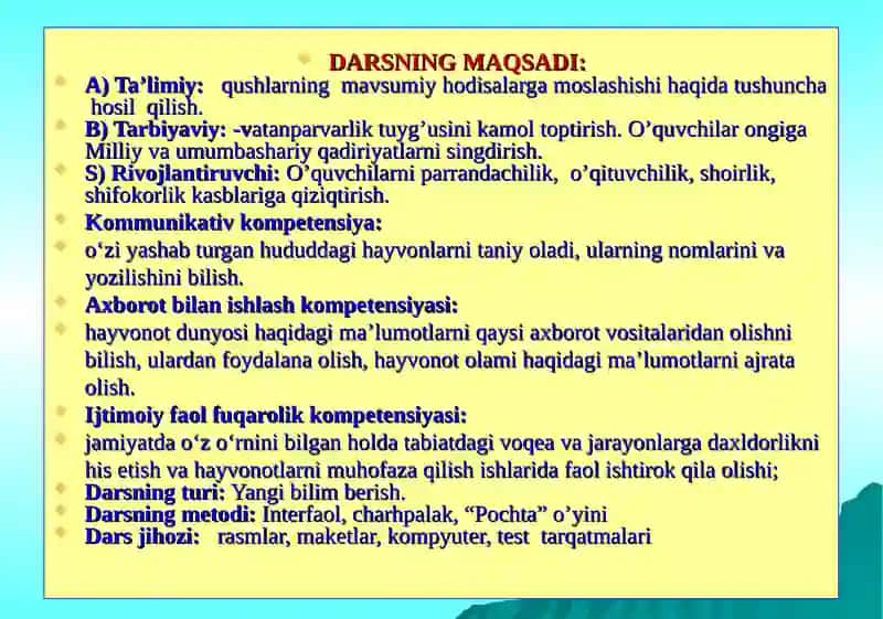 Qushlarning mavsumiy hodisalarga moslashishi 2