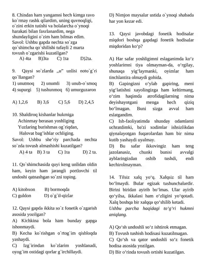 Fonetika. Fonetik hodisalar 2