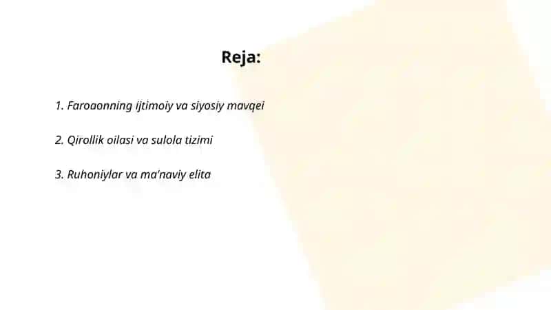 Qadimgi Misr Ijtimoiy Tuzumi 2