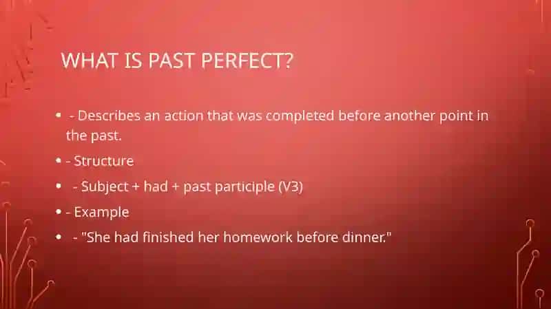 PAST Perfect and Past Perfect Continuous Tenses 2