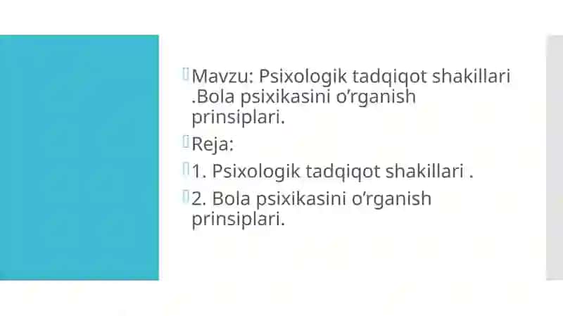 Psixologik tadqiqot shakillari 2