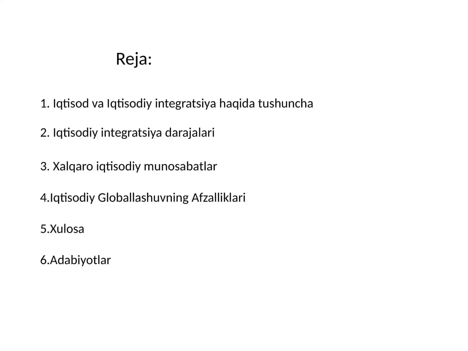 IQTISODIY INTEGRATSIYA 2