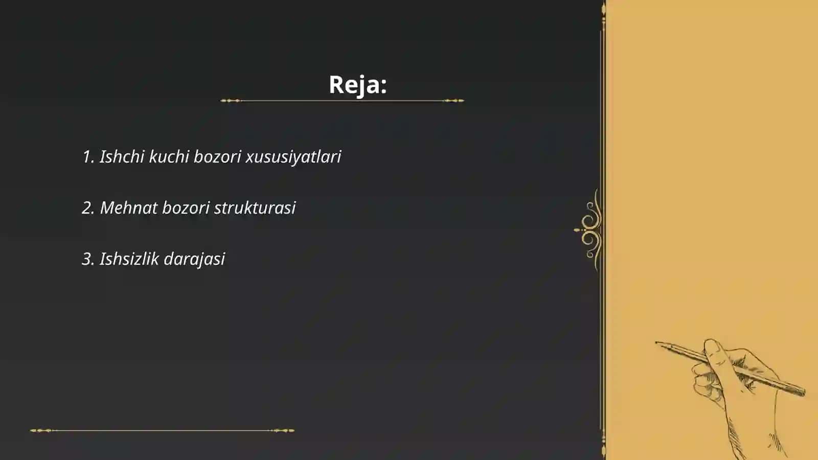 Ishchi kuchi uning bandligi va ishsizlik 2