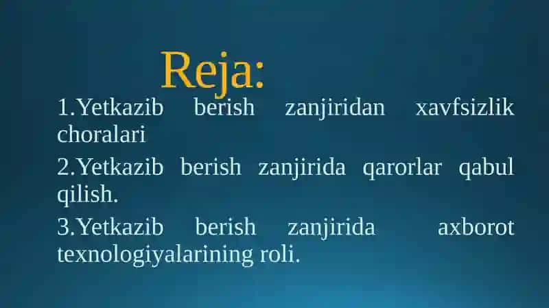 Yetkazib berish zanjirida xavfsizlik choralari 2