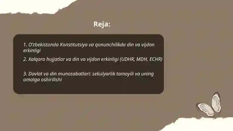 Din va vijdon erkinligi 2