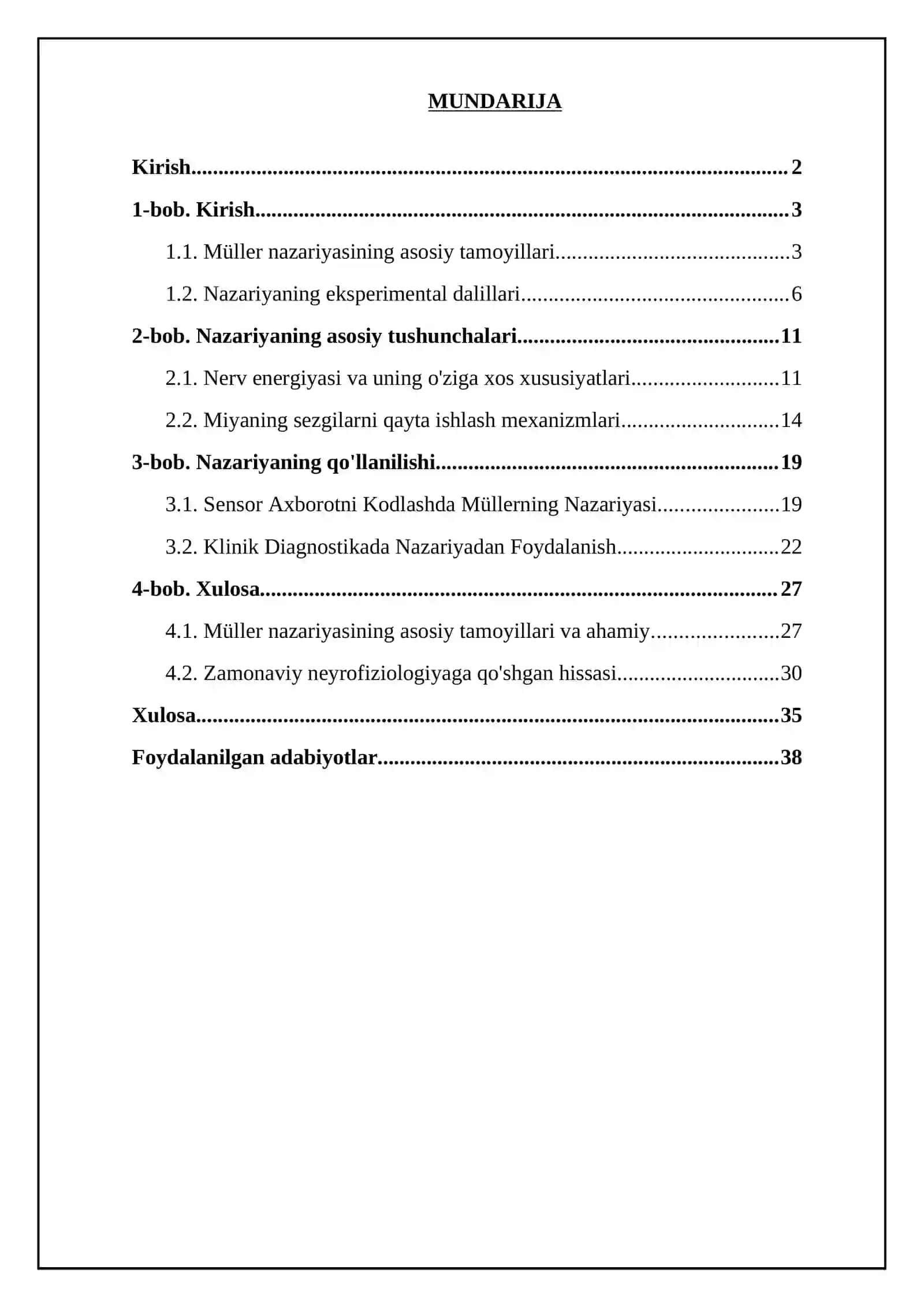 Myuller nazariyasi 2