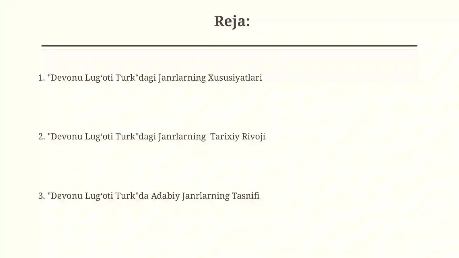 "Devonu lugʼotu turk"dagi adabiy janrlarni oʻrganish 2