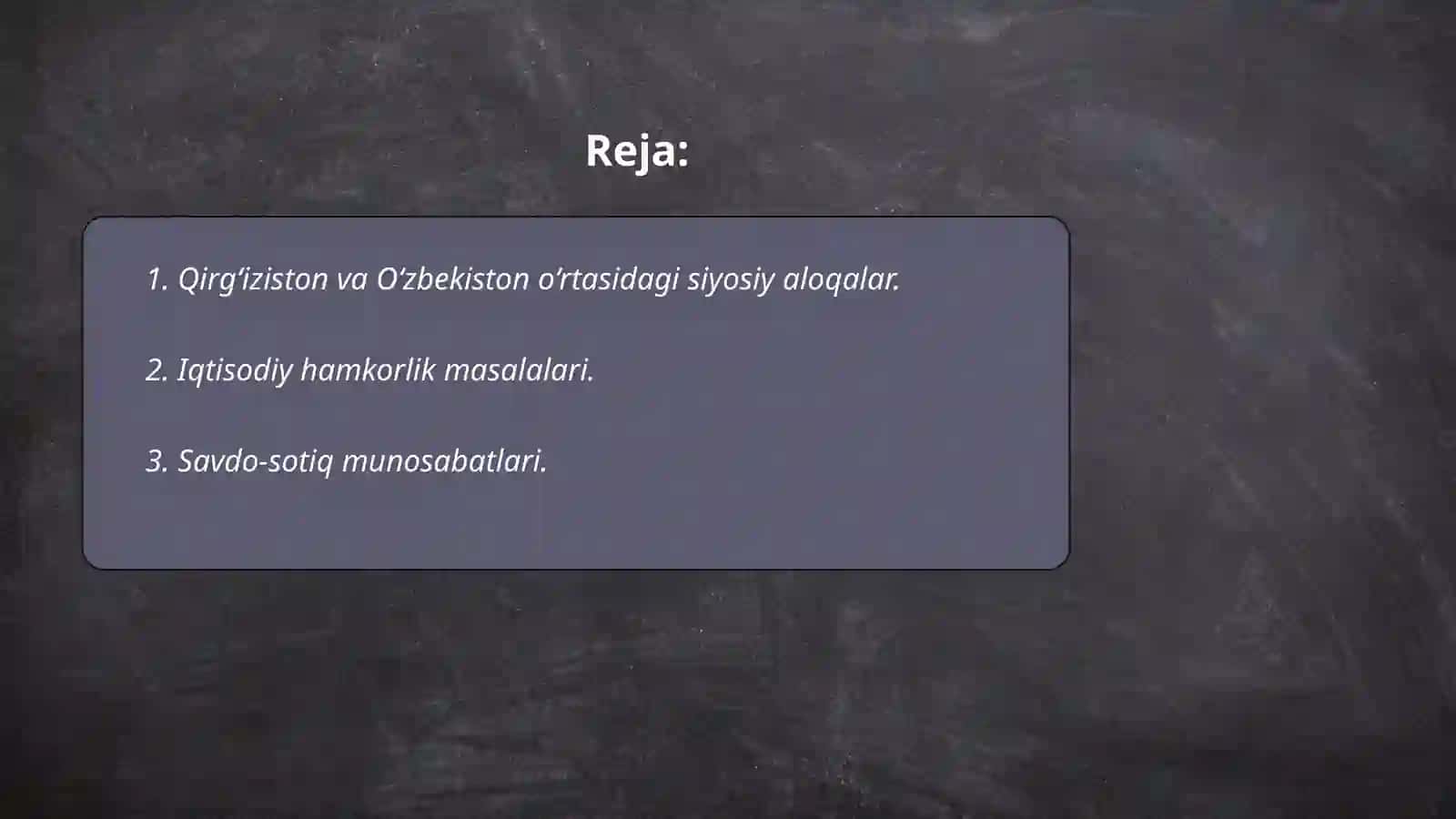 Qirg’iston va O’zbekiston ortasidagi aloqalar xaqida 2
