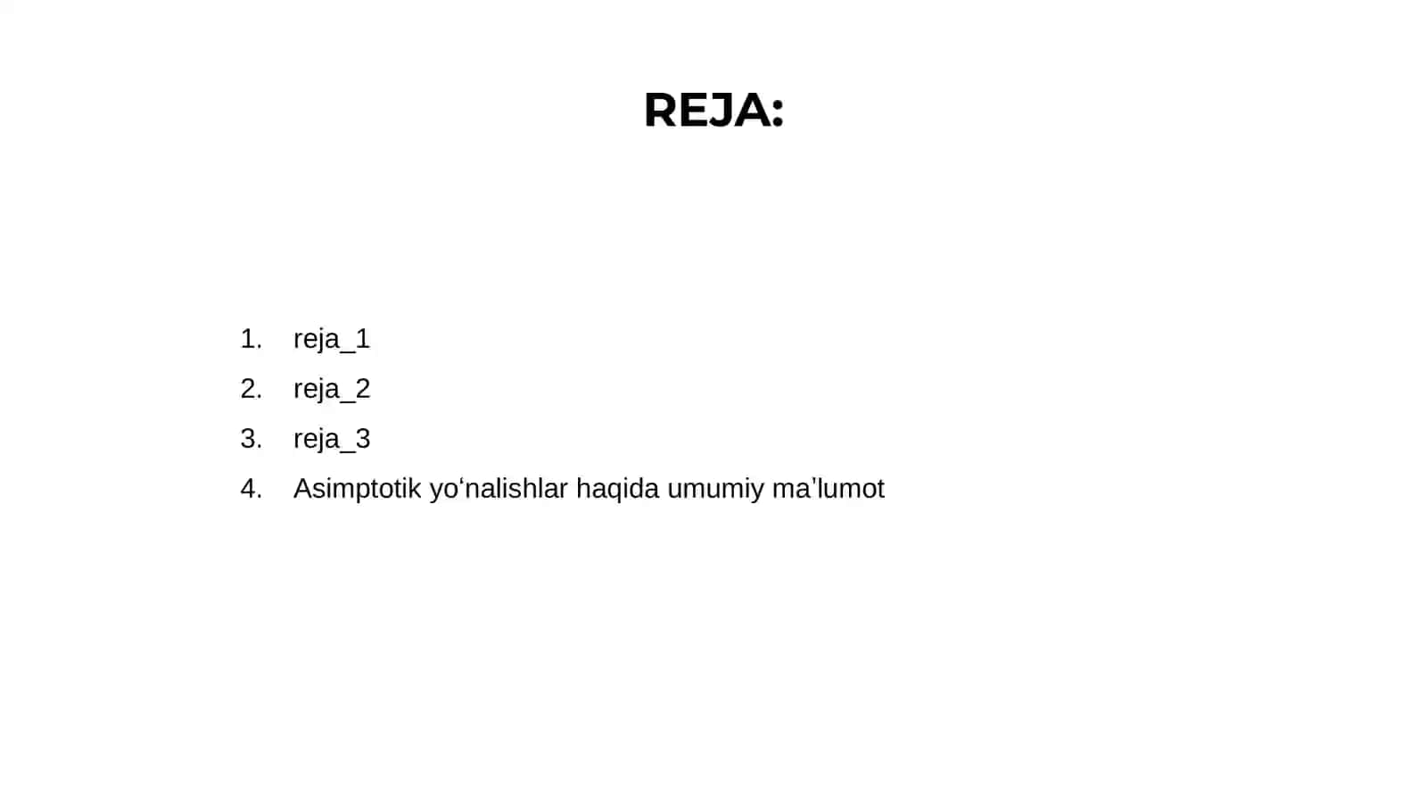 Asimptotik yoʻnalishlar.Urinma va asimptotalar 2