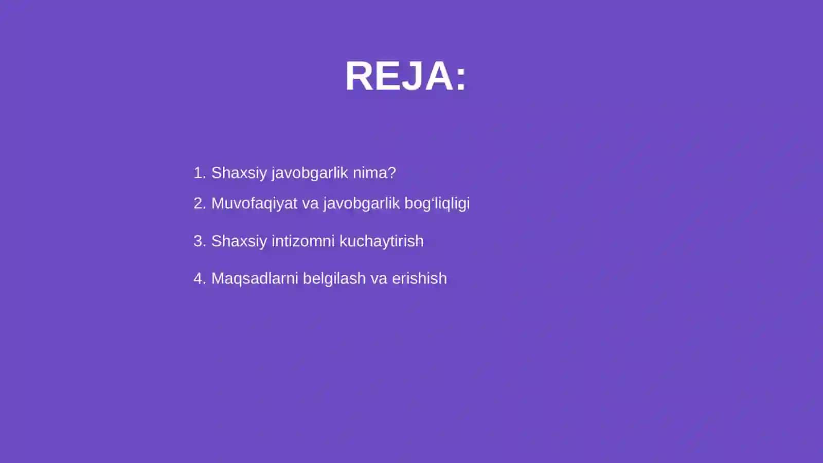 Shaxsiy javobgarlikni shaklantirish 2