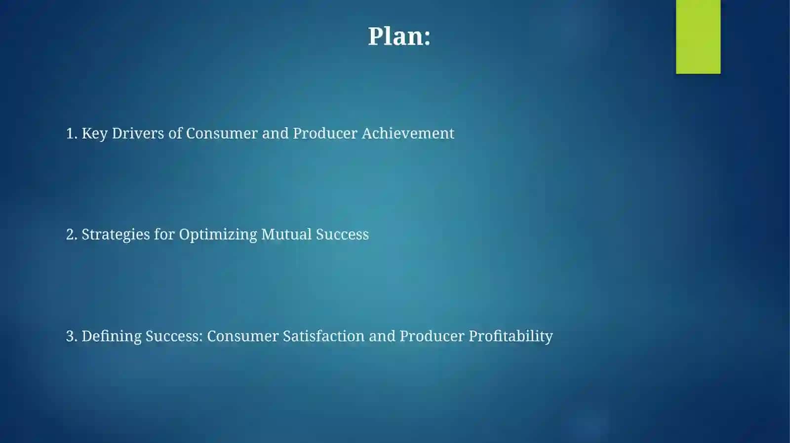 Consumer and producer achievement 2