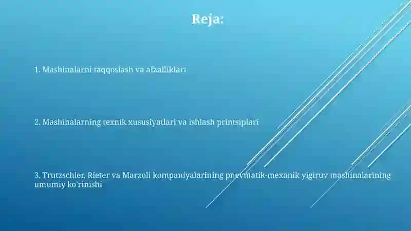 Pnevmomexanik yigiruv mashinalari 2