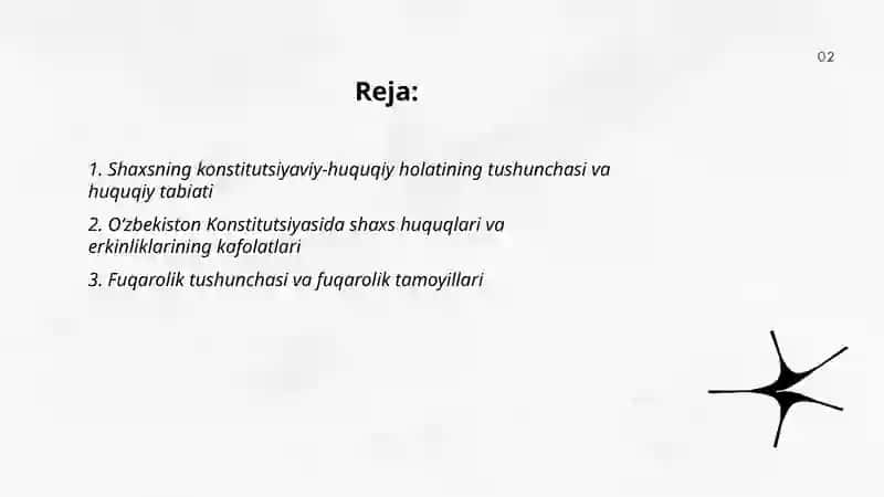 Shaxsning konstitutsiyaviy huquqiy holati 2