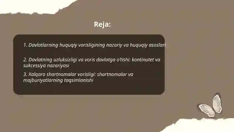 Davlatlarning huquqiy vorisligi 2