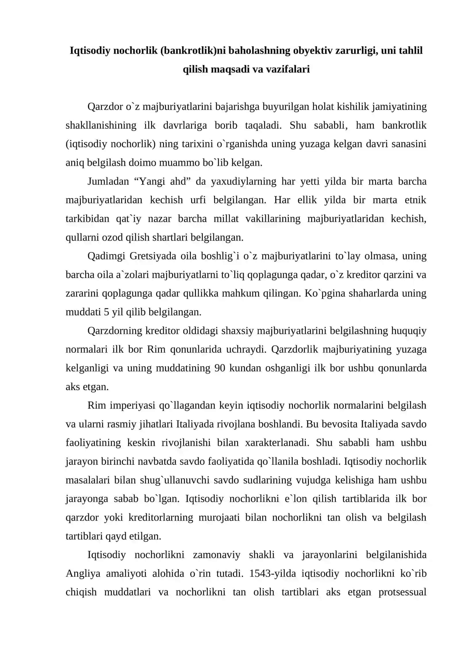 Korxonalar iqtisodiy nochorligi tahlili 2