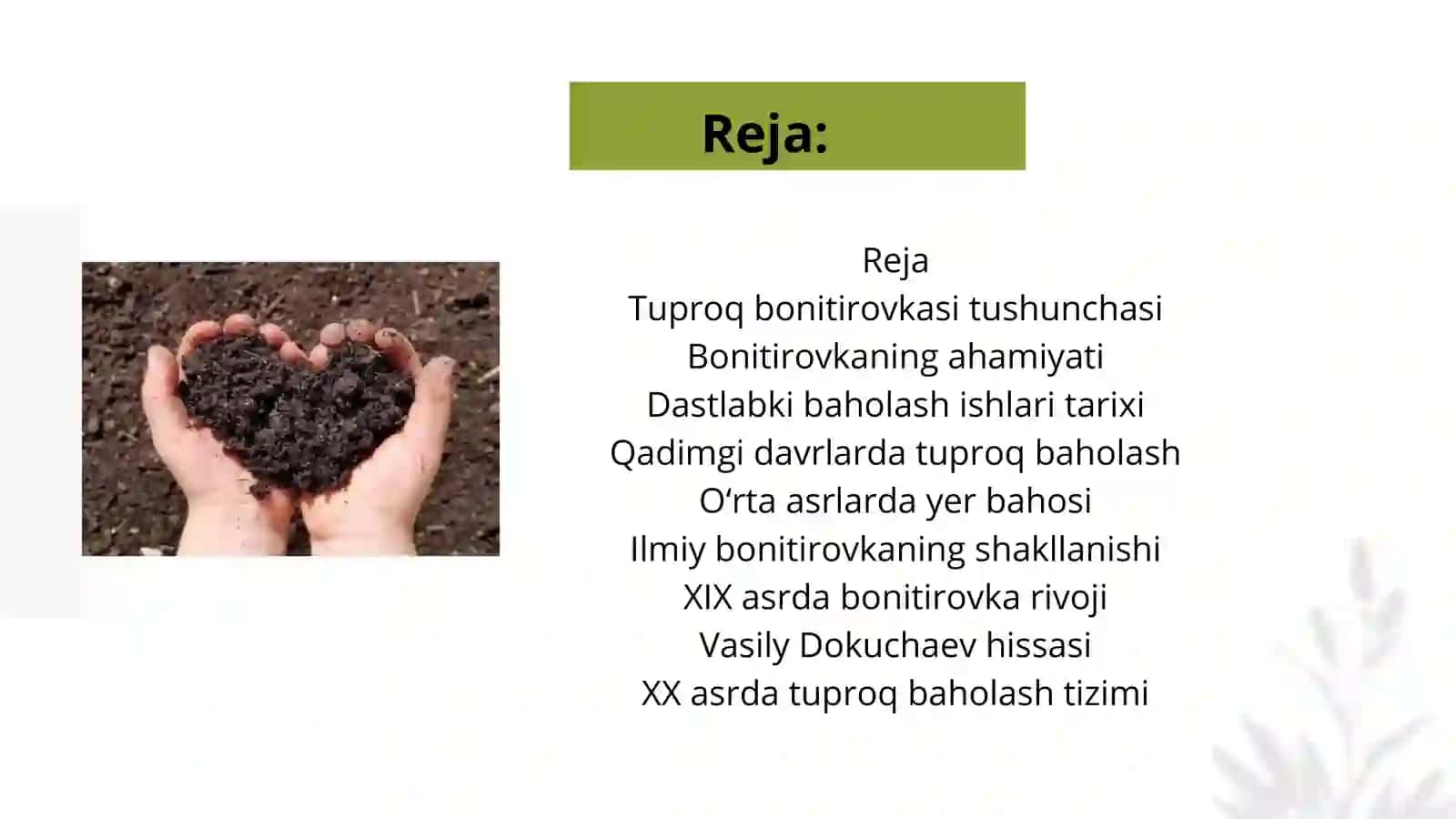 Tuproqlar bonitirovkasi tarixi 2