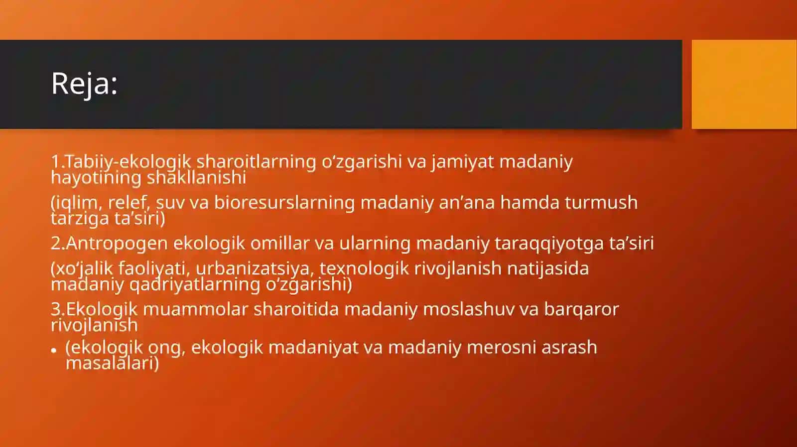 Ekologik omillar özgarishi 2