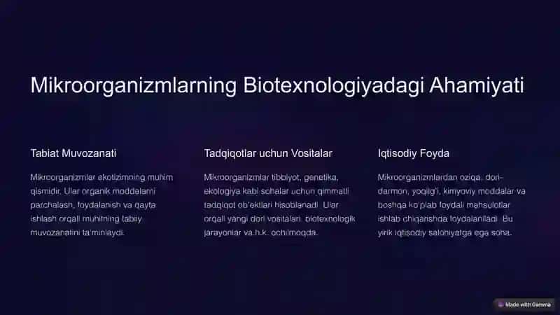 Mikroorganizmlar Biotexnologiyasi 2