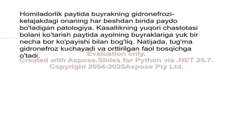 Homiladorlik davrida Gidronefroz 2