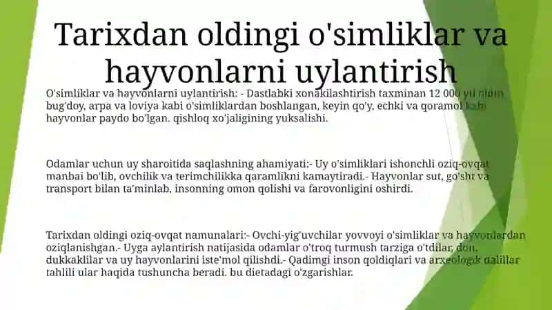Oziqalarni Kelib Chiqishi 2