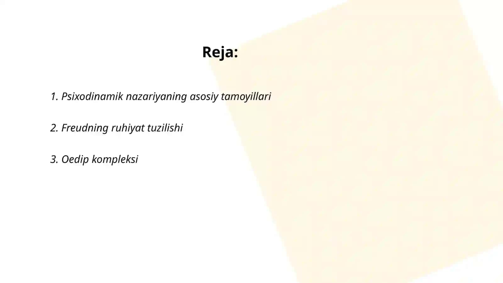 Psixodinamik nazariya 2
