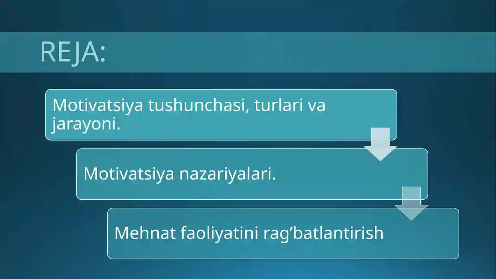 Tashkiliy xulqning motivatsion asoslari 2