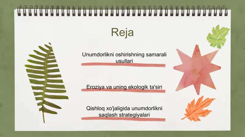 Unumdorlik va eroziya 2