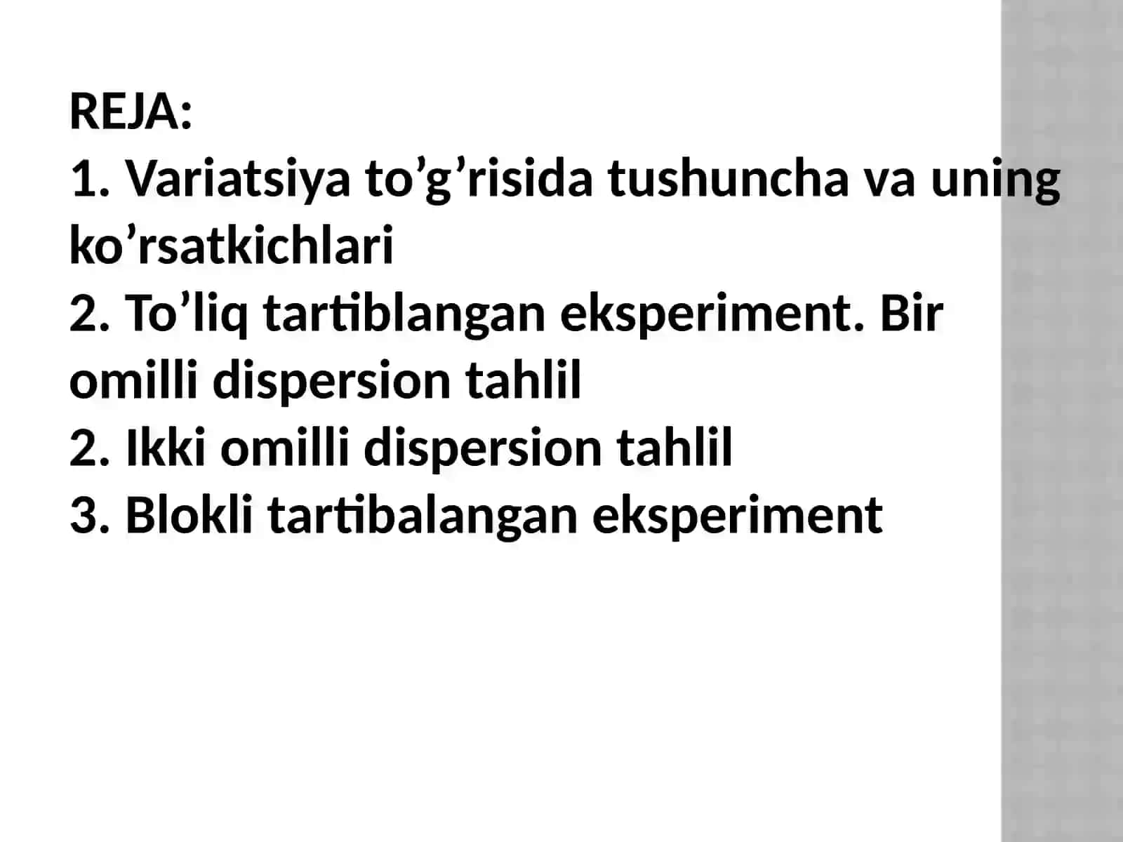 VARIATSIYA KO’RSATKICHLARI 2