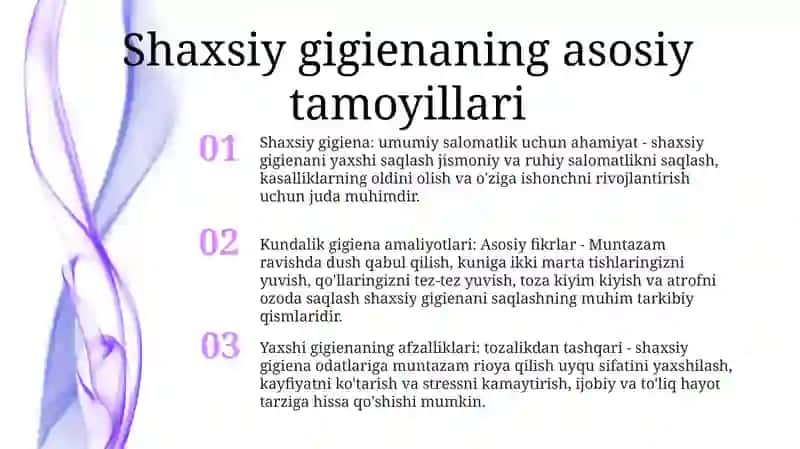 Shaxsiy Gigiyena Qoidalariga Rioya Qilish 2