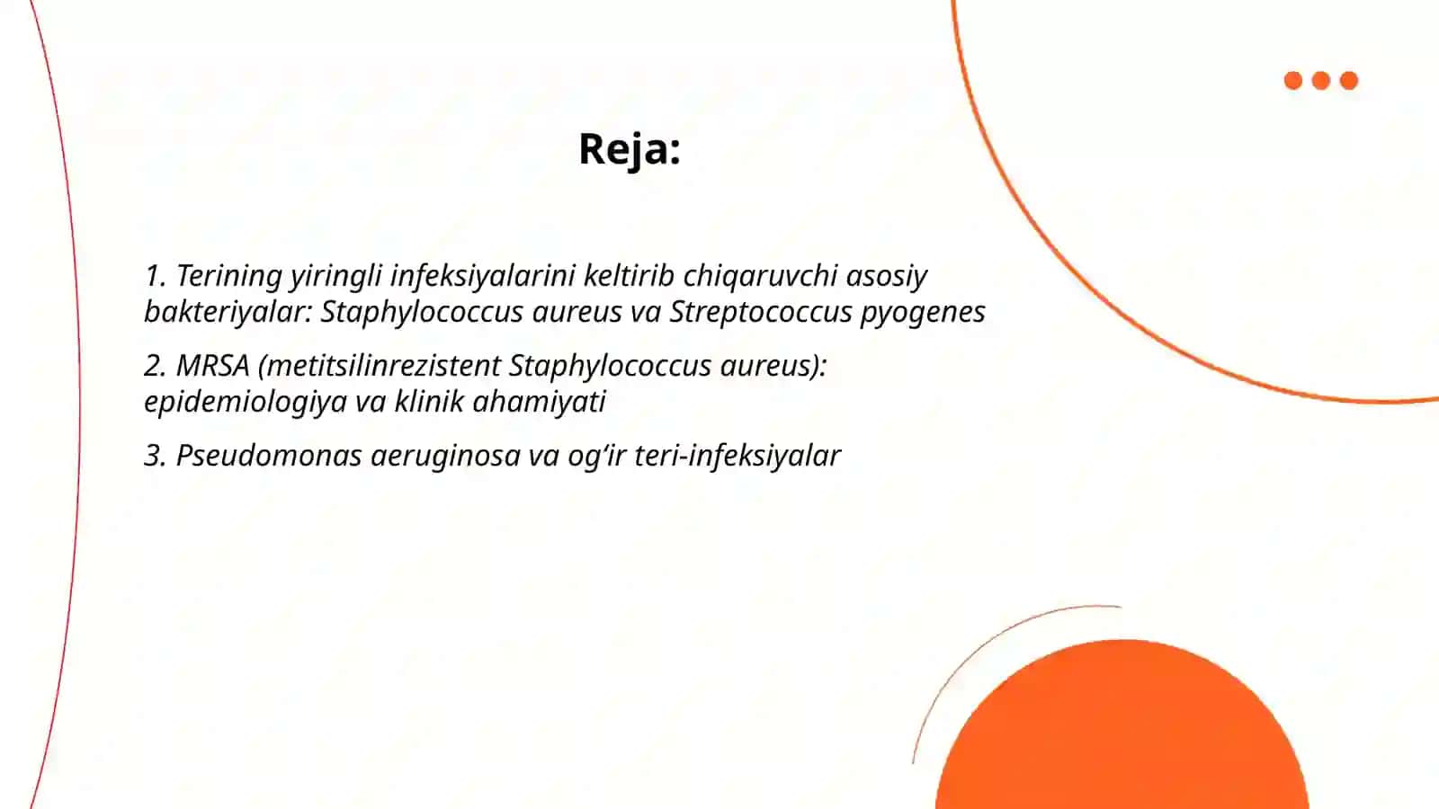 Terining yiringli infeksiya qo'zg'atuvchilari, patogenez, laboratoriya tashxisi 2
