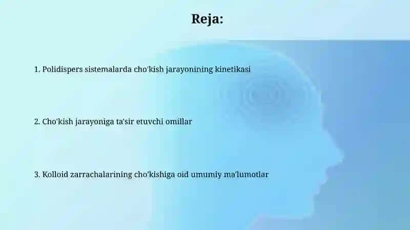 Polidispers sistemalarda kolloid zarrachalarning chòkishi 2