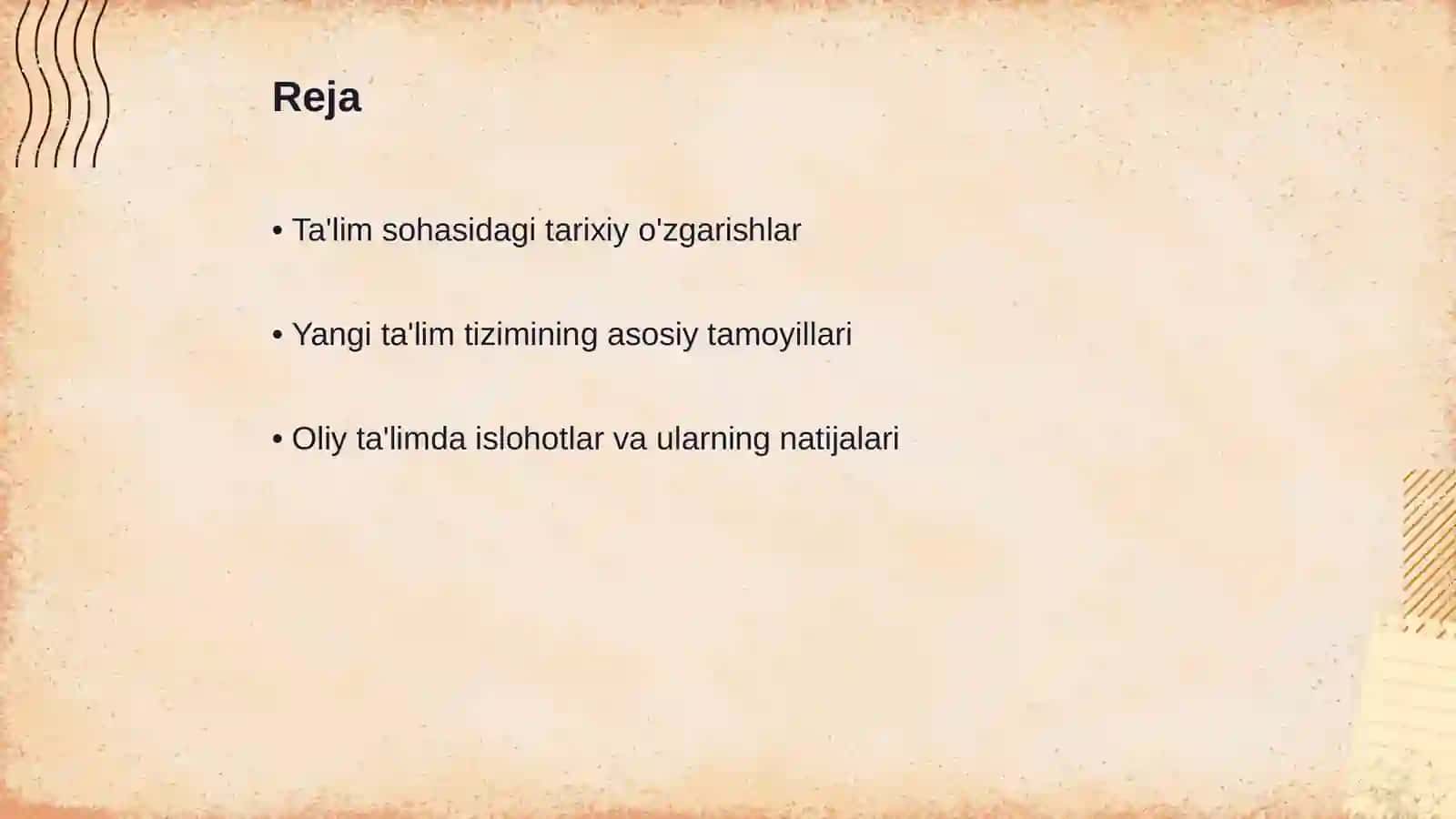 Oʻzbekistonda ta'lim sohasidagi islohatlar 2