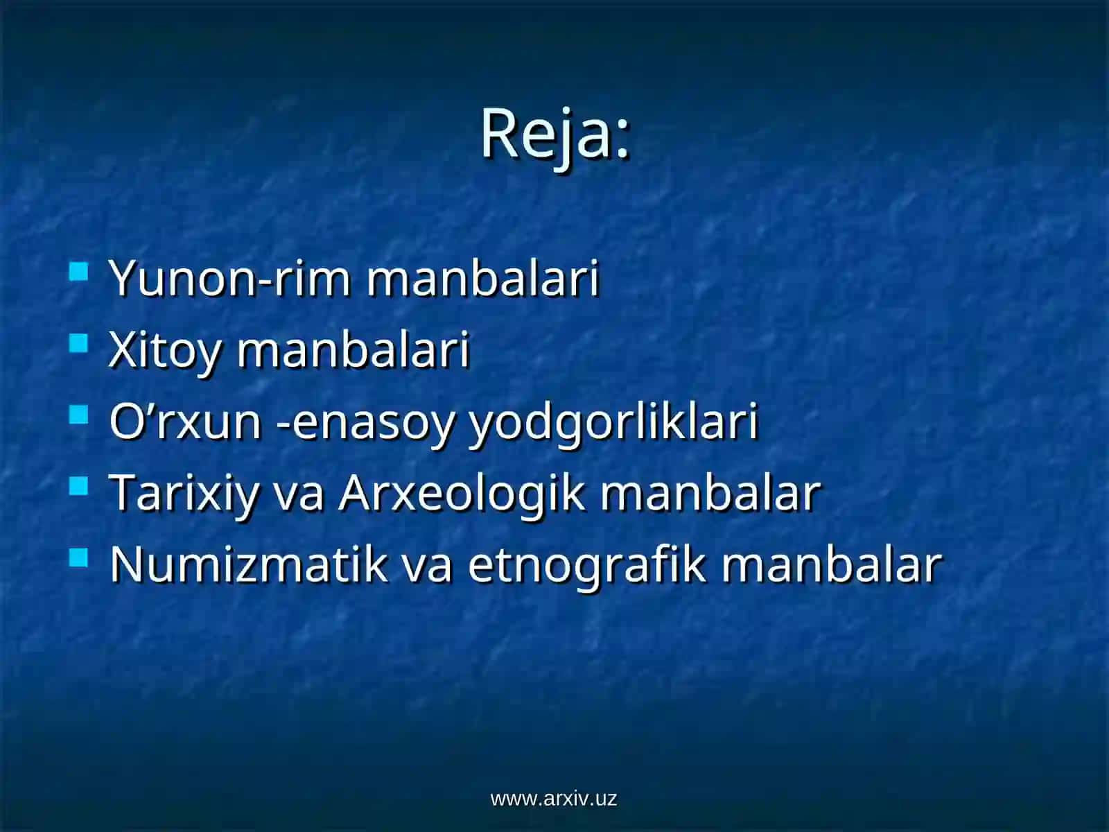 Markaziy Osiyo xalqlari tarixi bo`yicha qadimgi manbalar 2