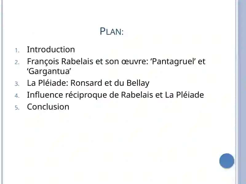 La littérature française de la Renaissance Rabelais et La Pléiade 2