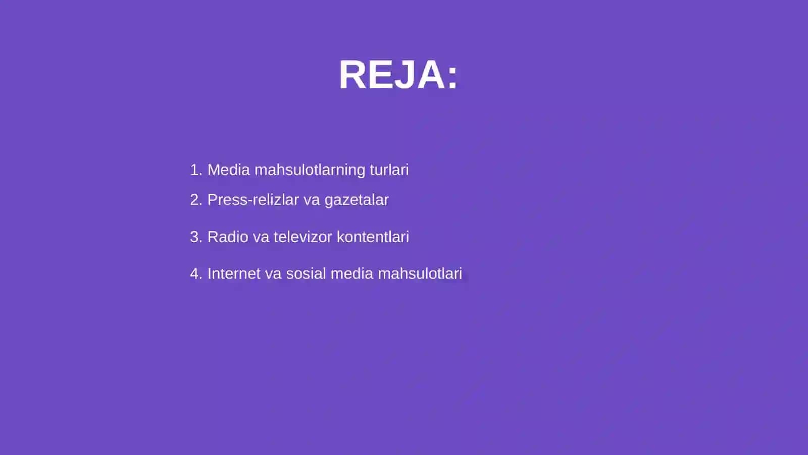 Media mahsulot turlari 2