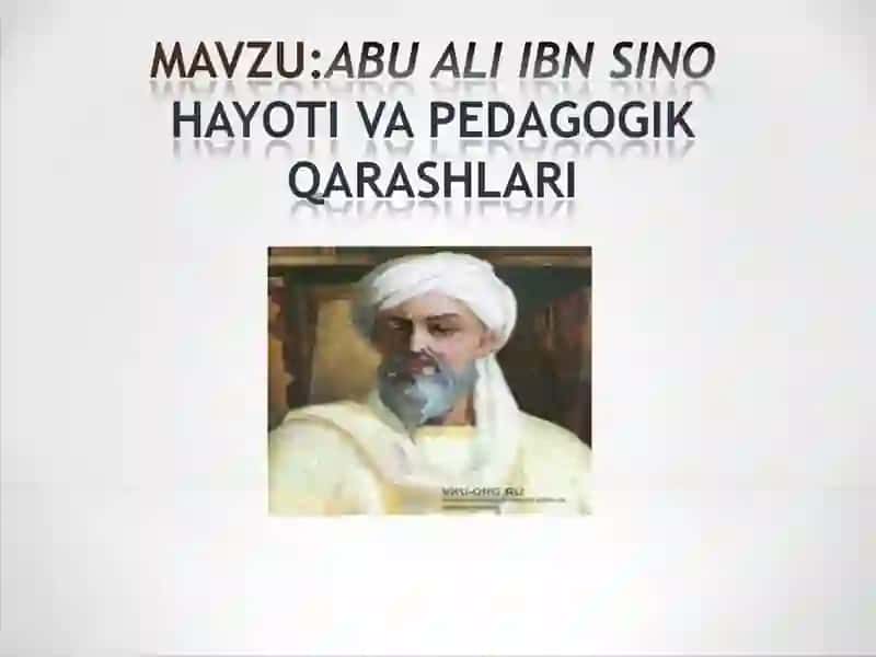 Abu Ali ibn Sino xayoti va ijodi 2