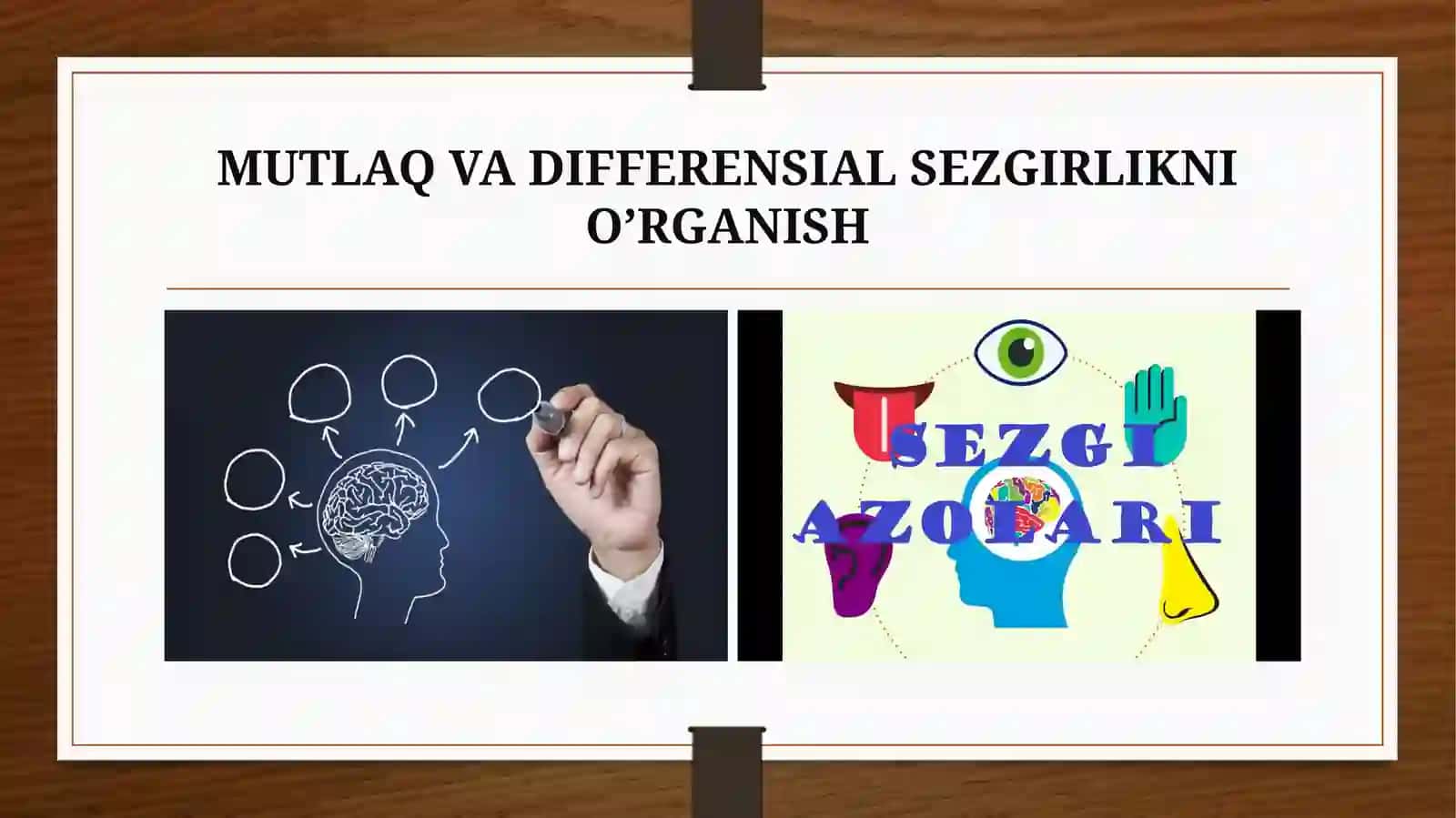 MUTLAQ VA DIFFERENSIAL SEZGIRLIKNI O’RGANISH 2