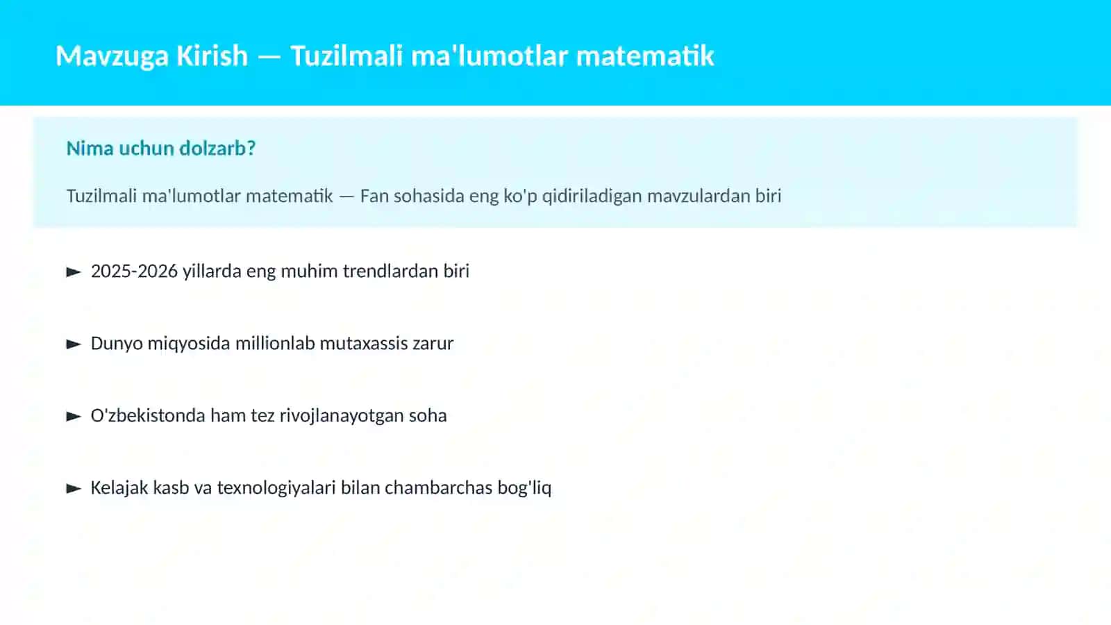 FAN | MATEMATIKA ZAMONAVIY 2
