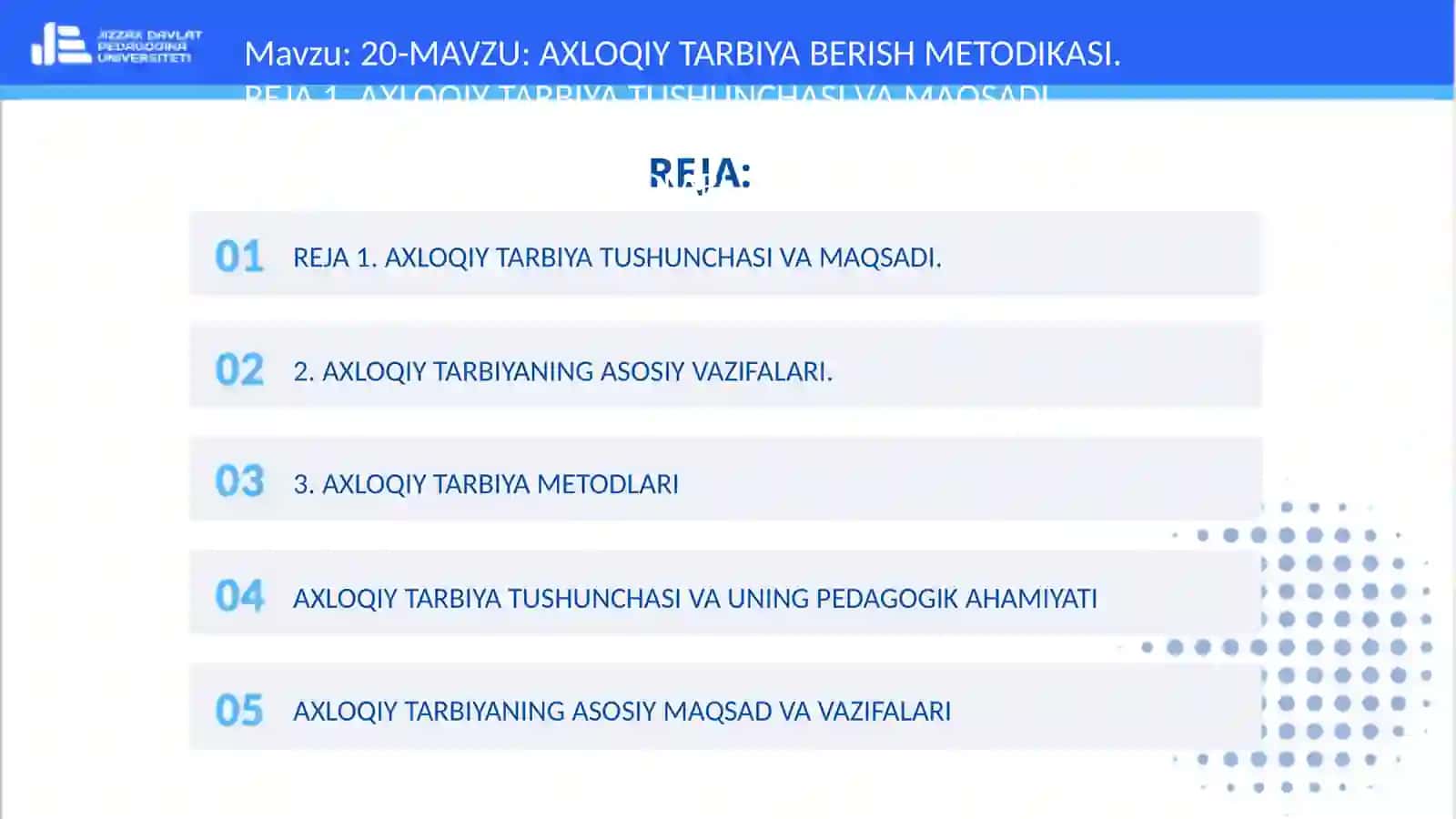 AXLOQIY TARBIYA BERISH METODIKASI 2