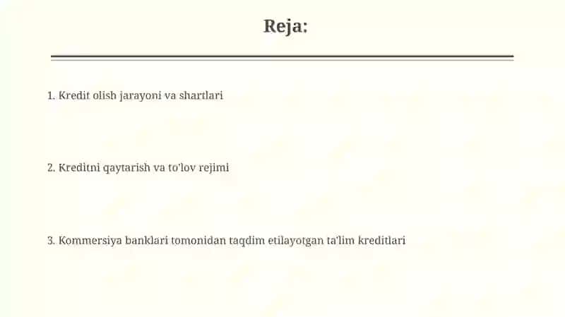 Ta'lim kreditlari 2