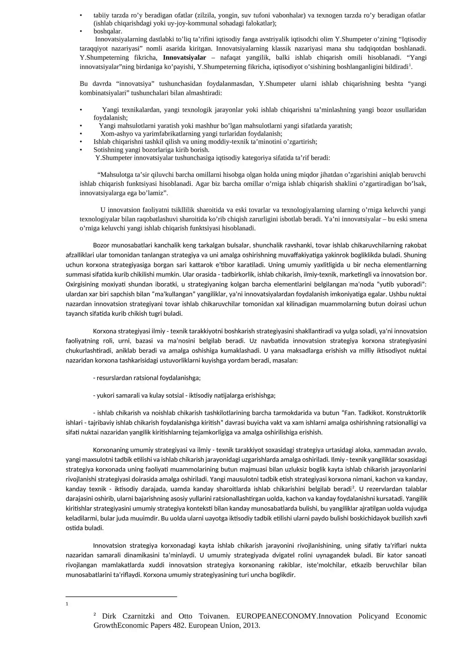 Ishlab chiqarishda innovatsiyaning portfel taxlili 2