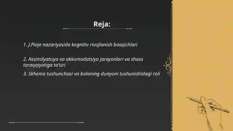 J.Piaje bòyicha shaxs taraqqiyoti 2