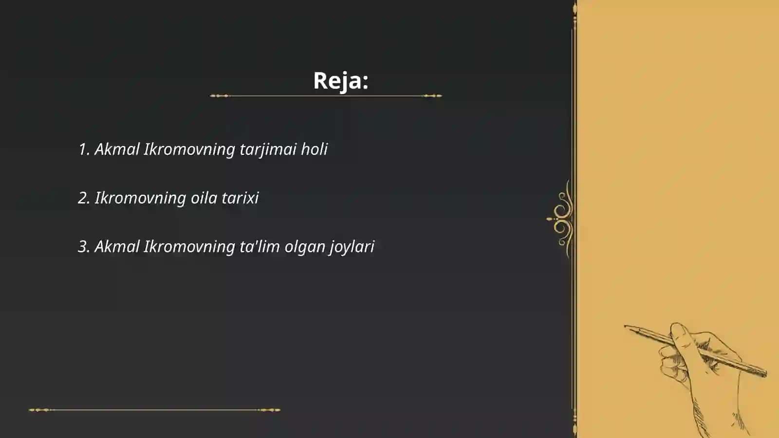 Akmal Ikromovning tarjimai holi 2