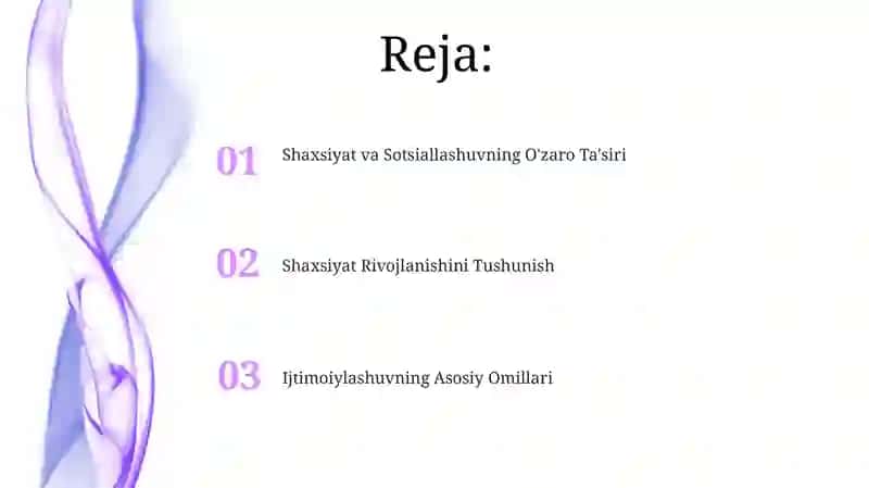 Shaxsni shakllanish jarayonlari 2