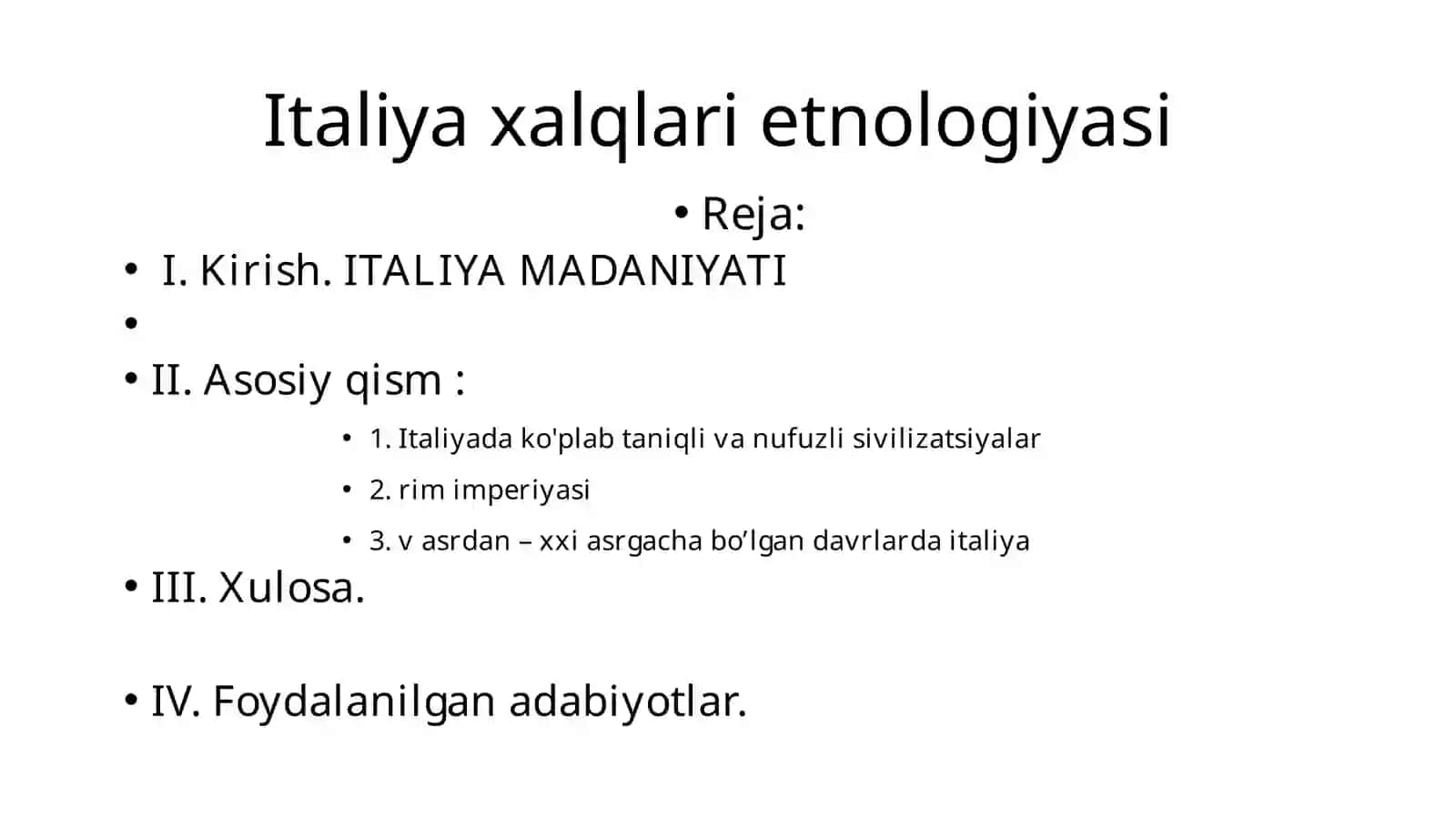 Italiya xalqlari etnologiyasi 2