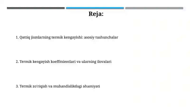 Qattiq jismlarning issiqlikdan kengayishi 2