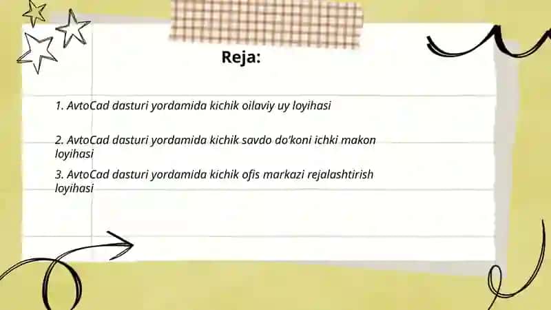 AvtoCad dasturi yordamida kichik oilaviy uy loyihasi 2